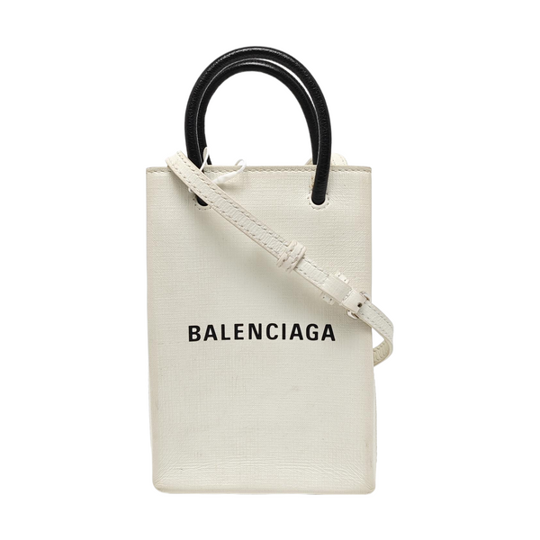 Shopping Bag Calfskin White