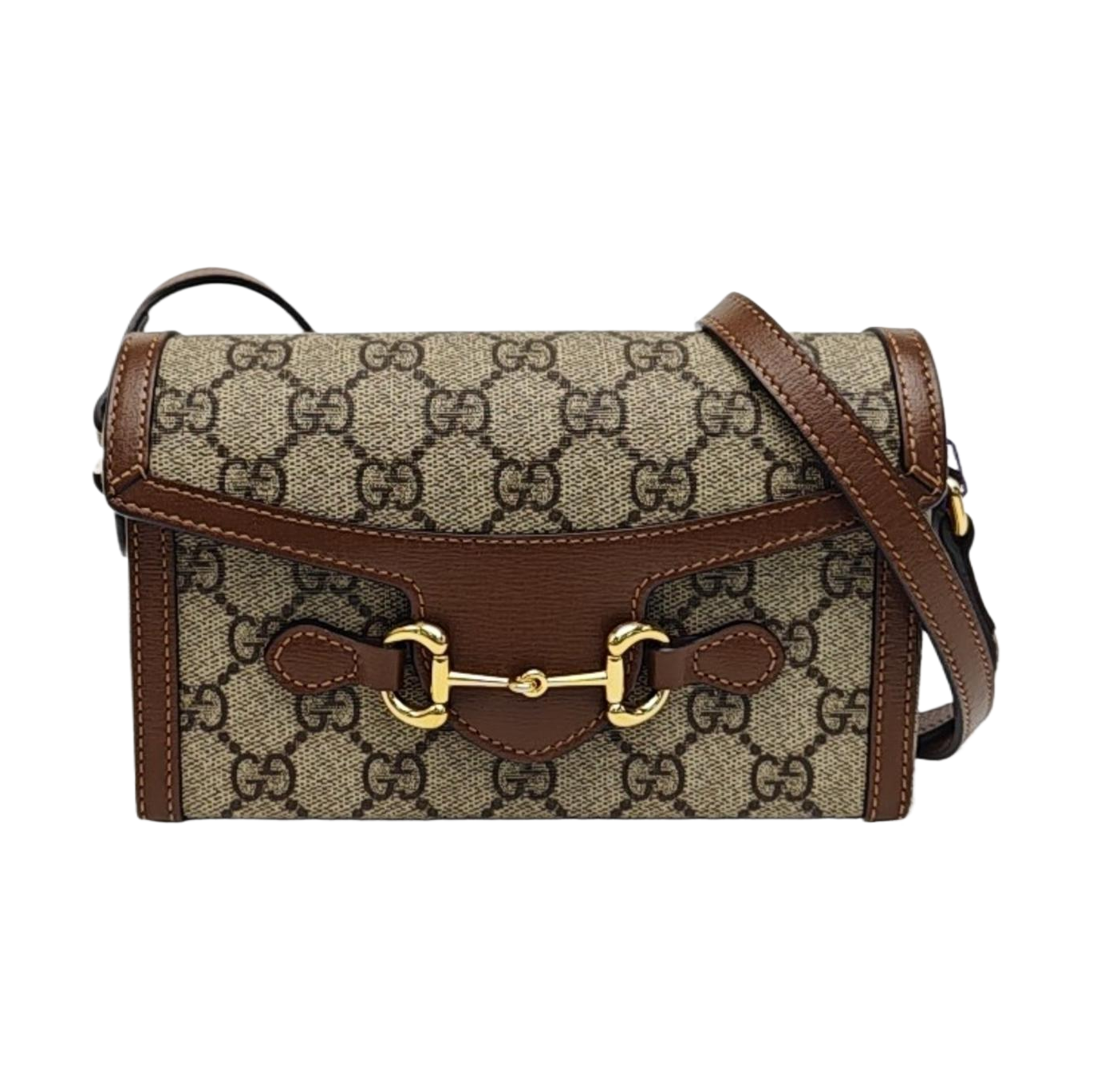Horsebit 1955 Mini Monogram Coated Canvas Beige