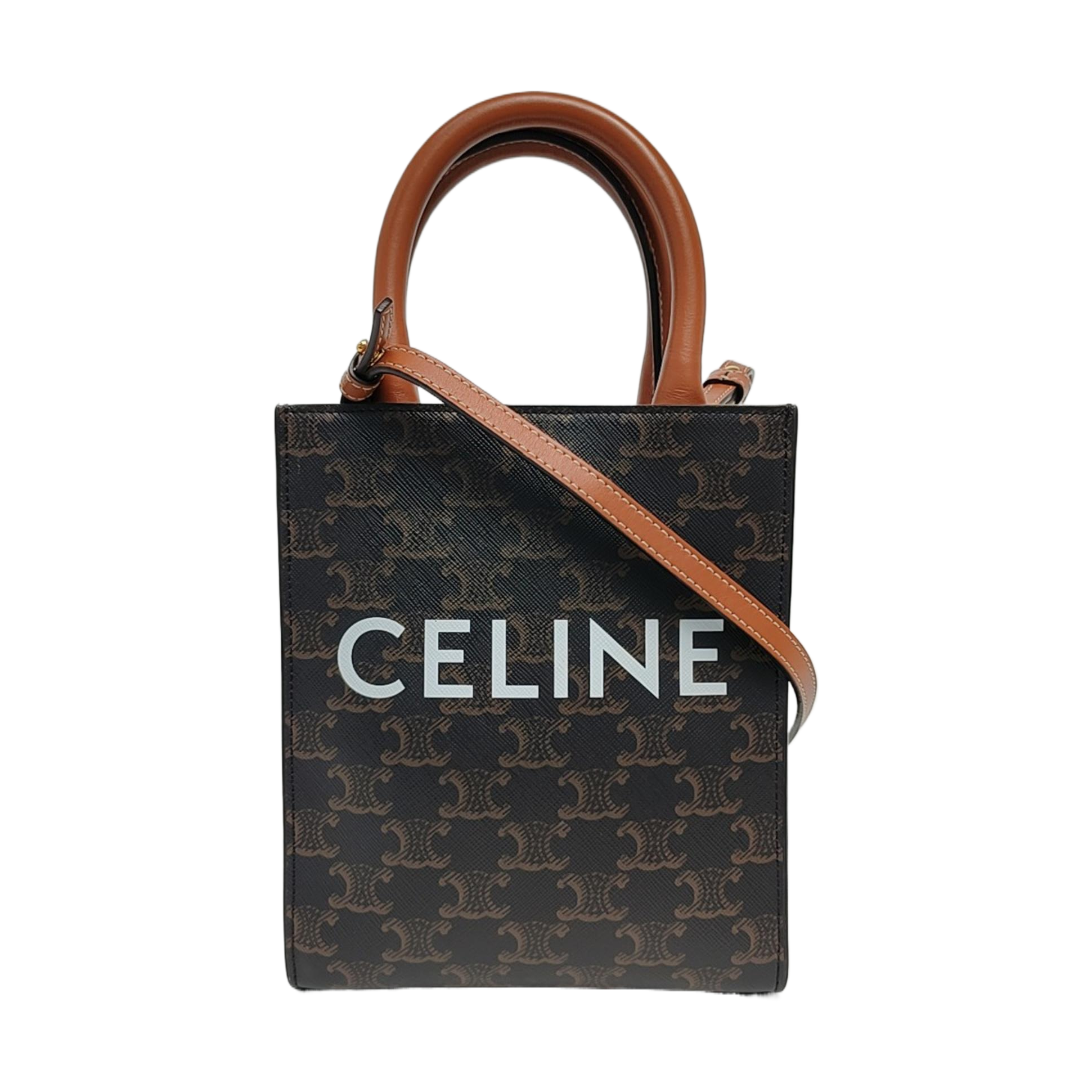 CABAS CELINE Mini Coated Canvas Brown