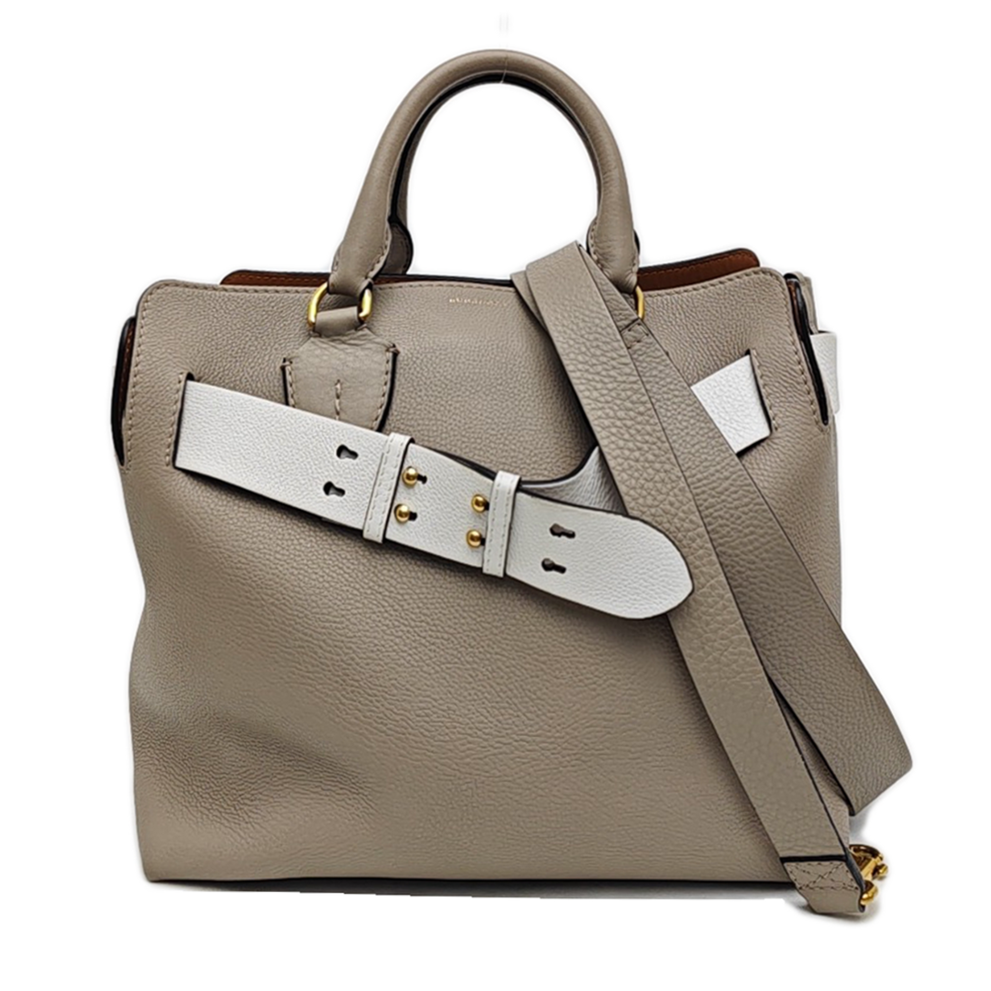 The Belt Large Calfskin Gray