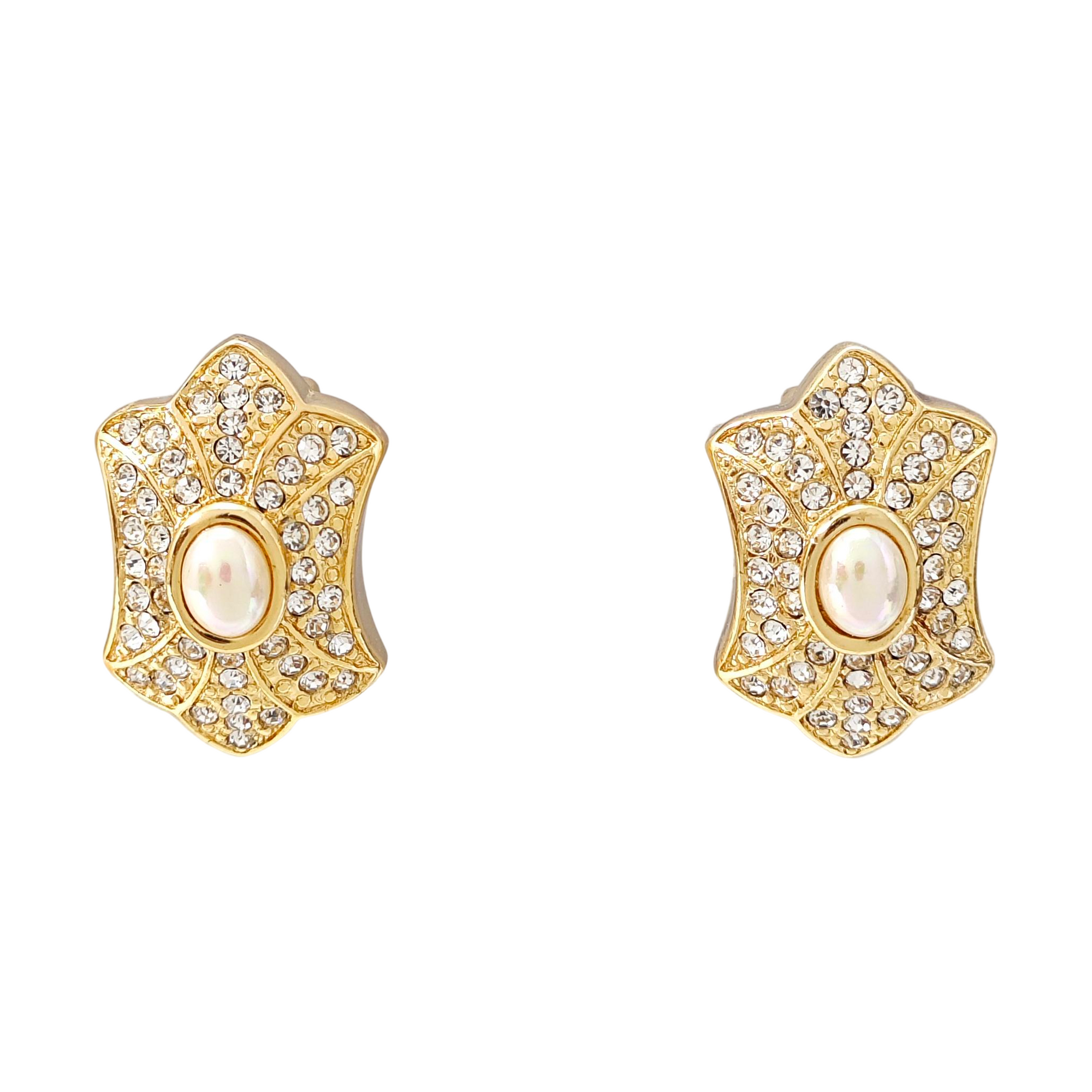 Metal Gold Clip On Earrings
