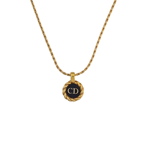 Twist Round Metal Gold Necklace