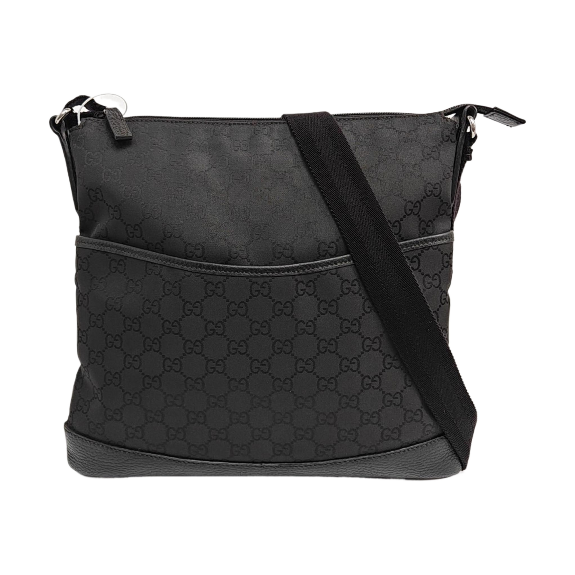 Monogram Canvas Shoulder Bag Black