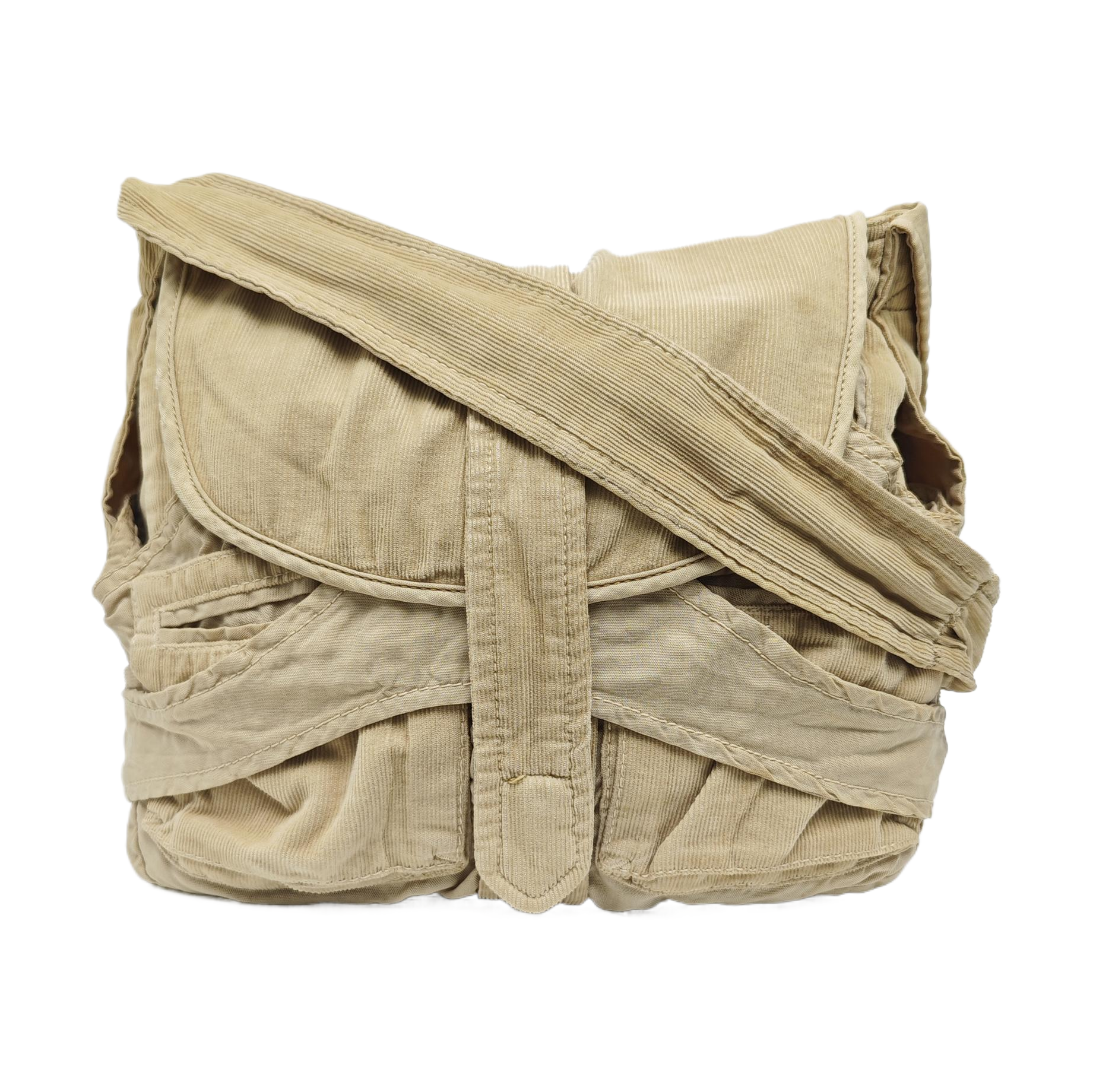 Fabric Shoulder Bag Beige