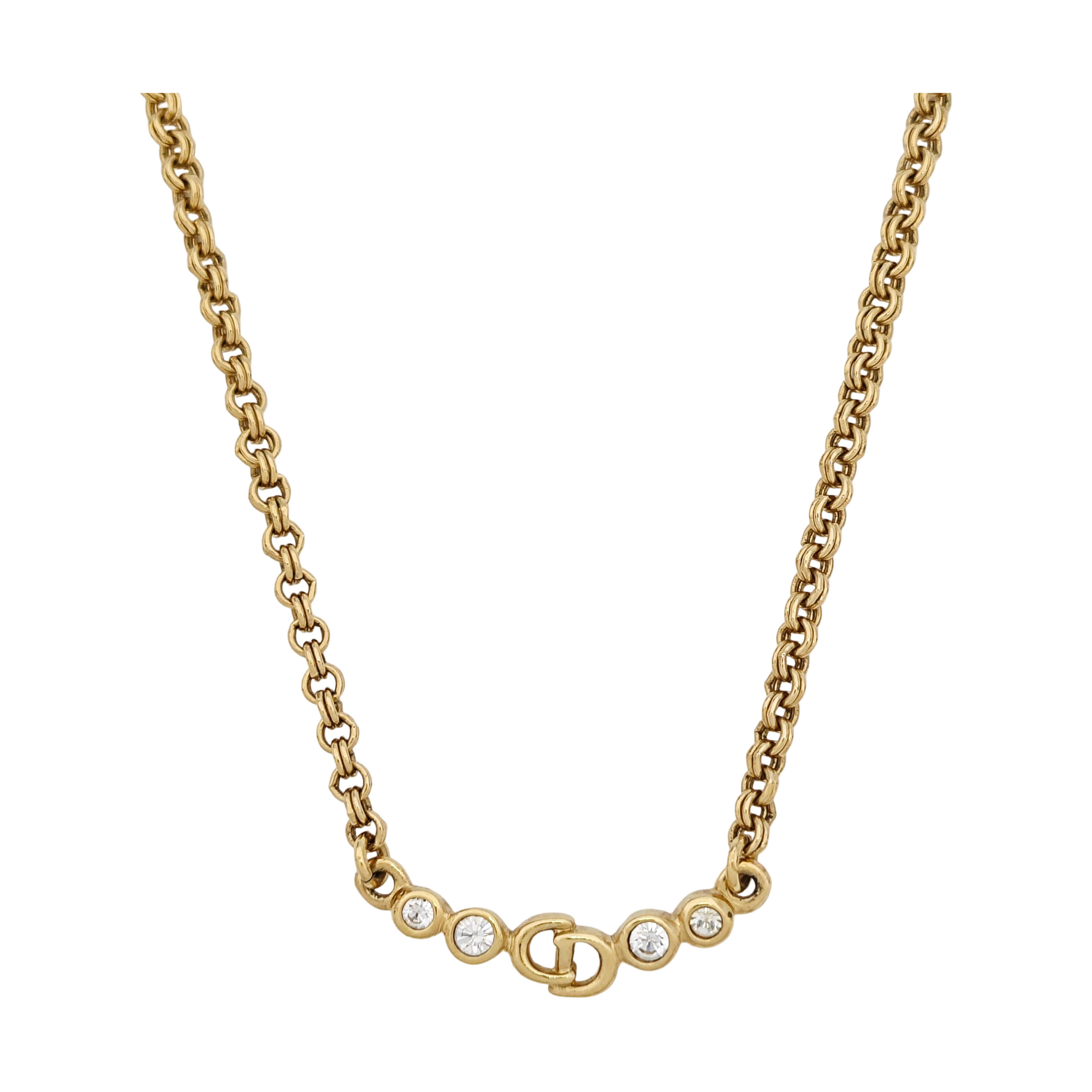 Petit CD Metal Gold Necklace