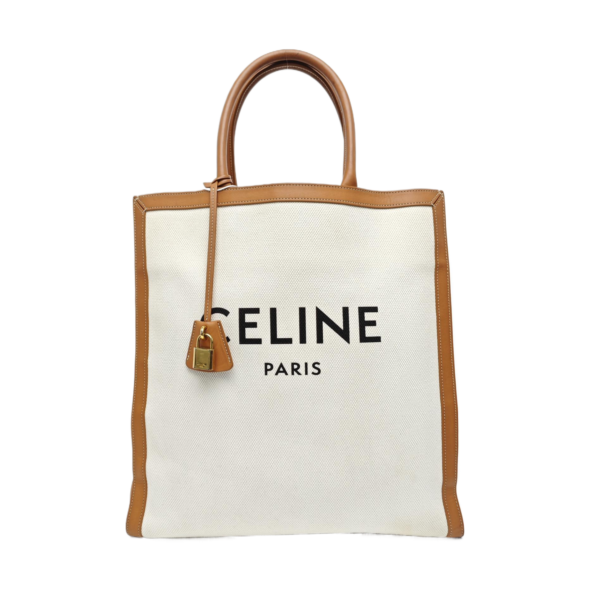 CABAS CELINE Medium Fabric White