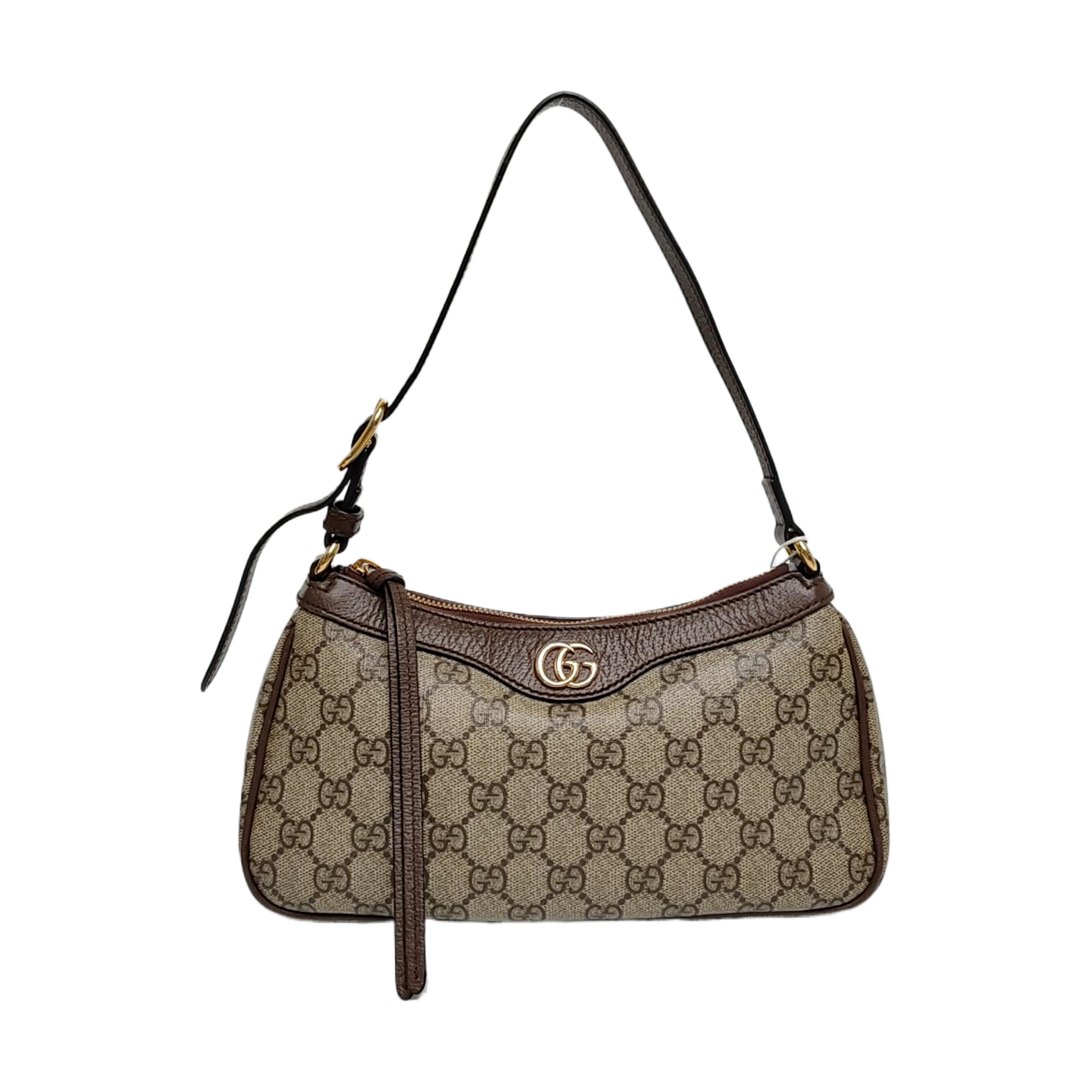 Ophidia Small Monogram Coated Canvas Brown