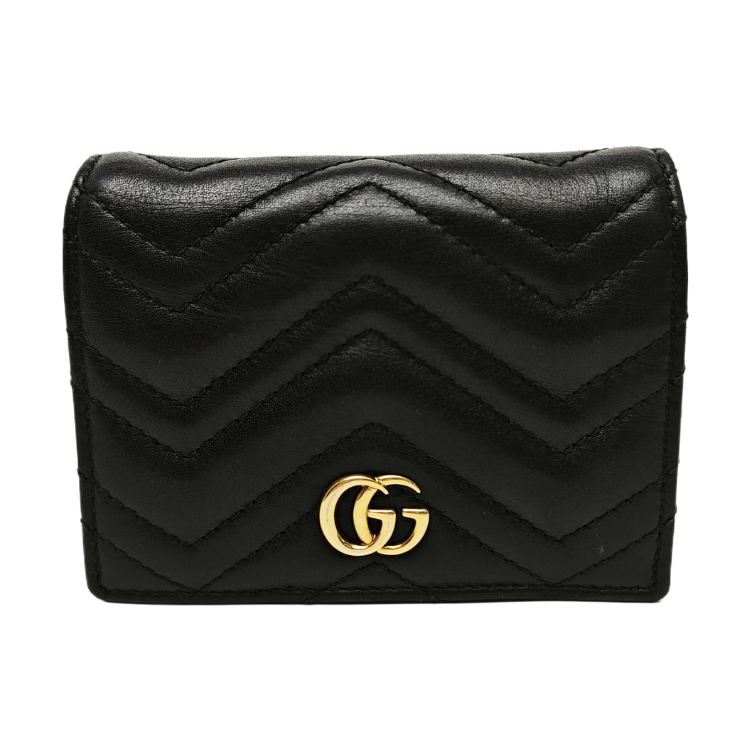 GG Marmont Mini Quilted Calfskin Black Wallet