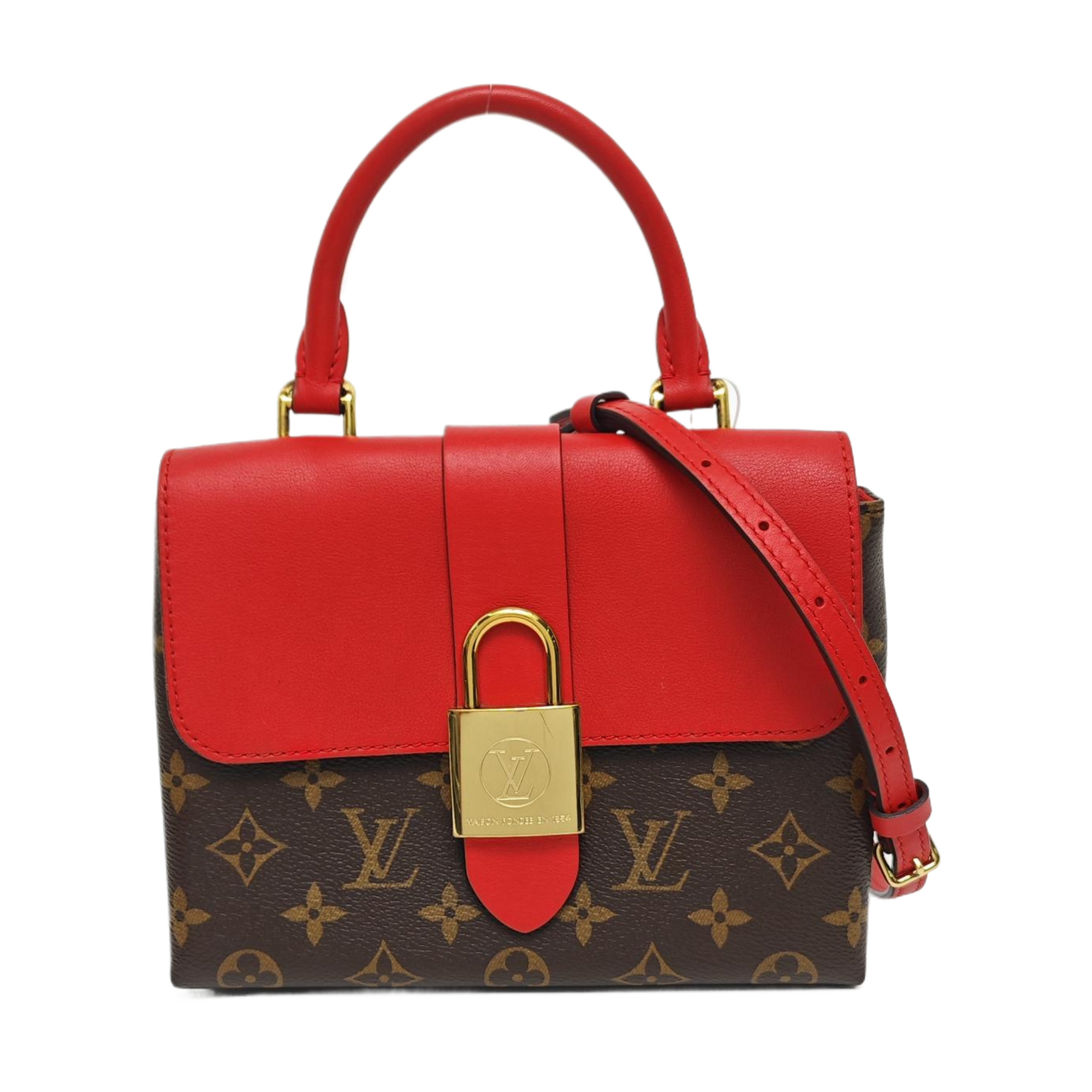 Authenticated pre-owned  LOCKY BB Monogram Coated Canvas Red - Shoulder Bag at Looply