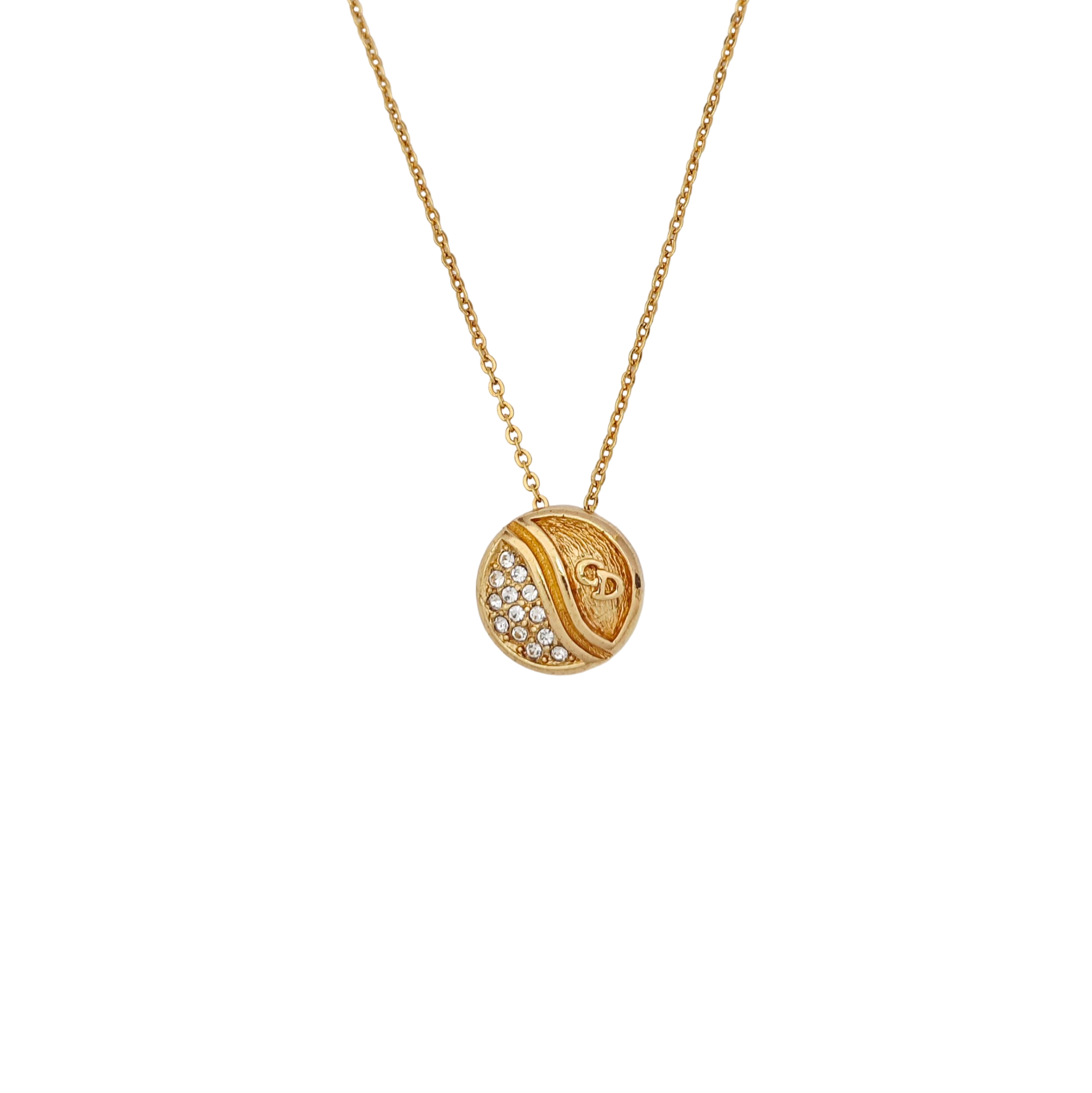 Petit CD Metal Gold Necklace