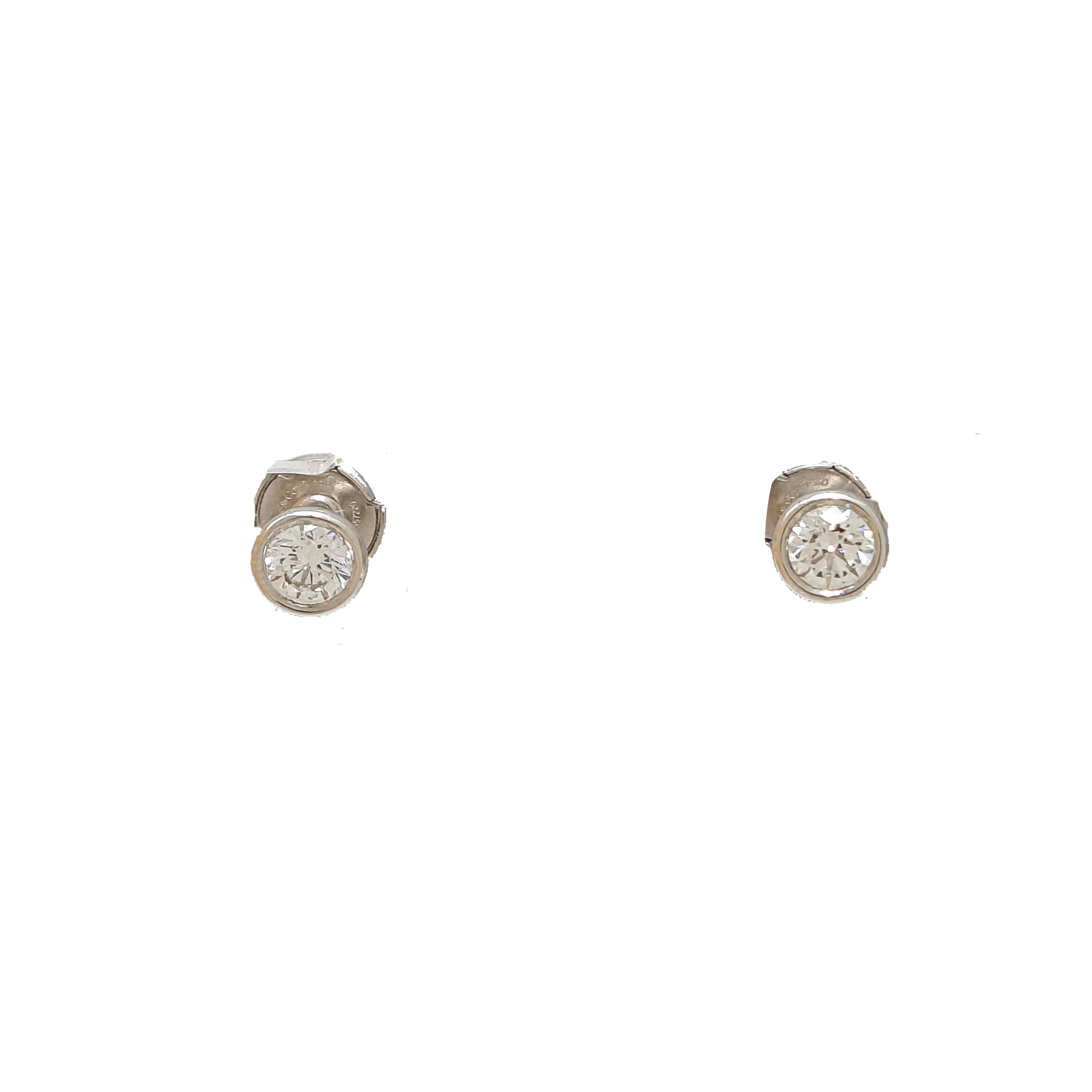 Platinum 950 Silver Stud Earrings