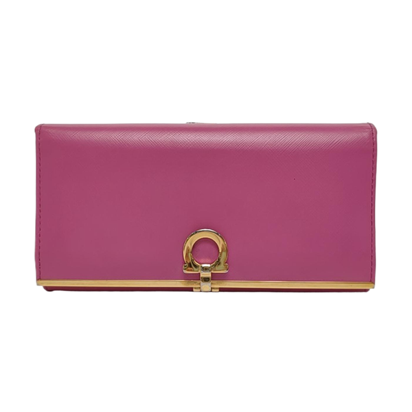 Gancio Calfskin Purple Wallet