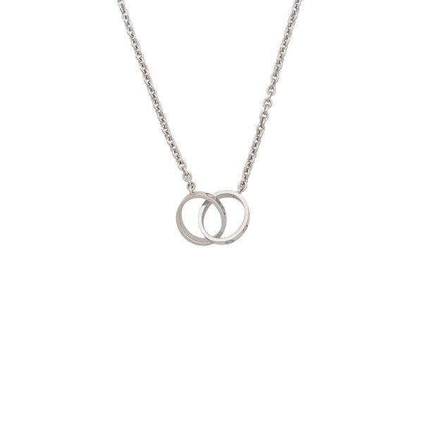 LOVE 18k White Gold Silver Necklace