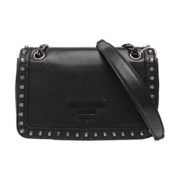Calfskin Shoulder Bag Black