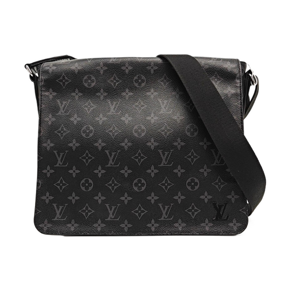 DISTRICT MM Monogram Coated Canvas Black