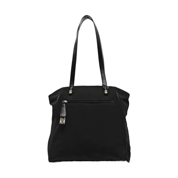 Nylon Top Handle Bag Black
