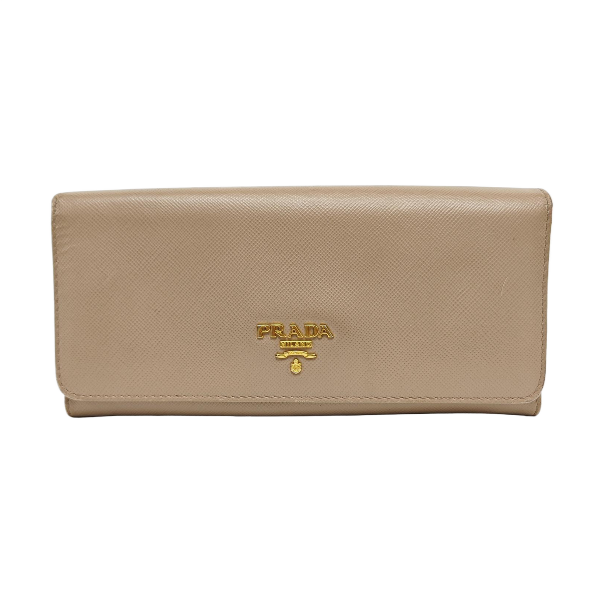 Saffiano Calfskin Wallet Beige