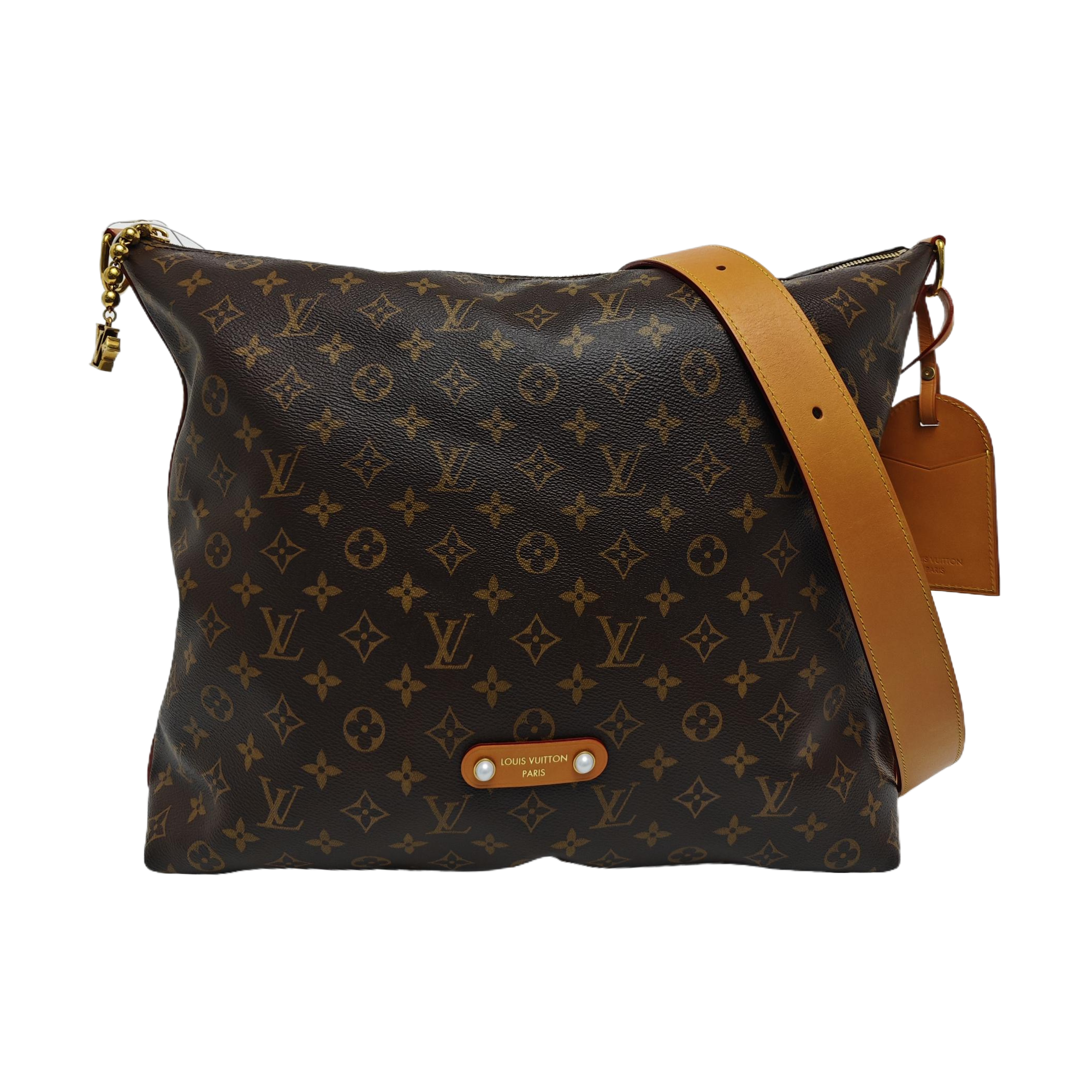 Monogram Coated Canvas Shoulder Bag GM Brown