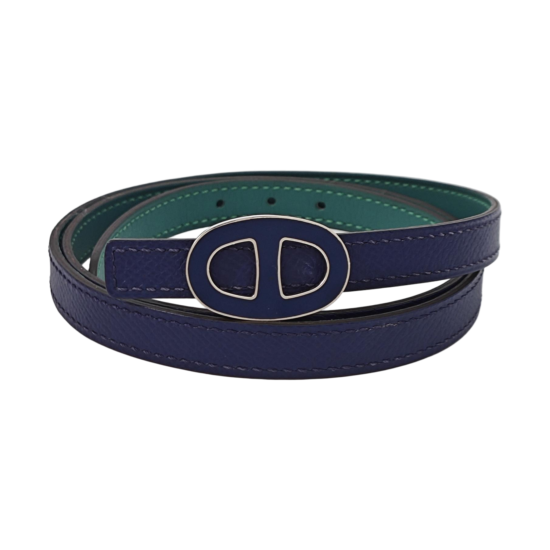 Leather Belt Blue