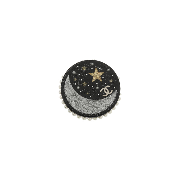 Synthetic Material Black Brooch