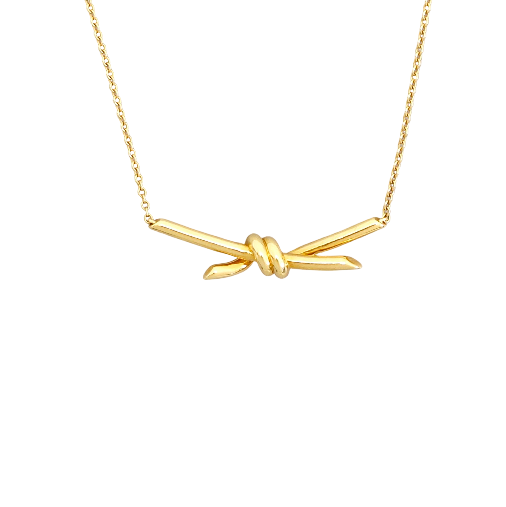 Tiffany Knot 18k Gold Necklace