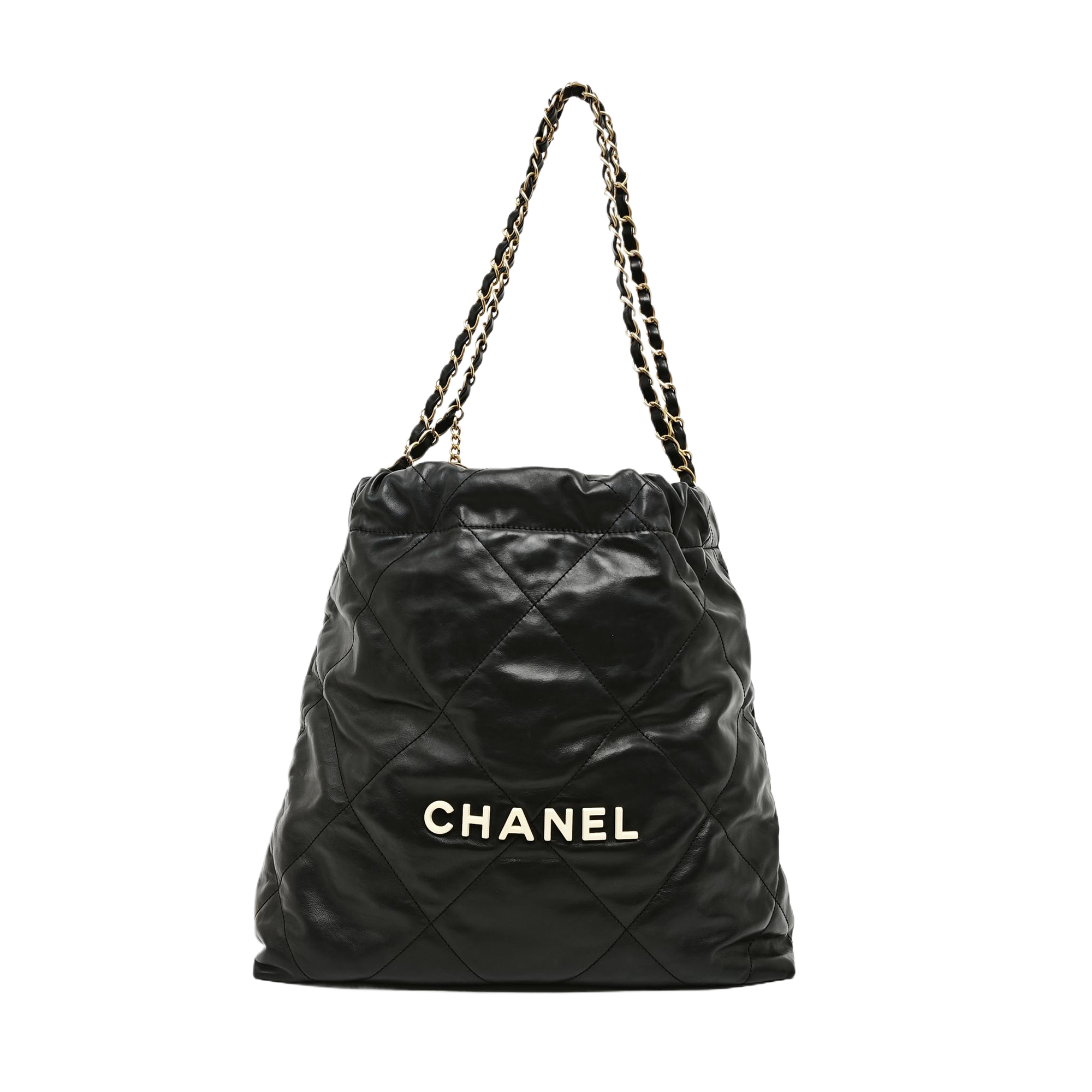 CHANEL 22 Small Quilted Calfskin Black