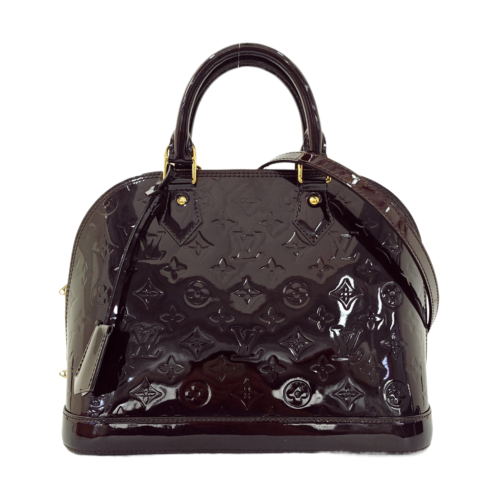 Authenticated pre-owned  ALMA PM Monogram Patent Leather Red - Shoulder Bag at Looply