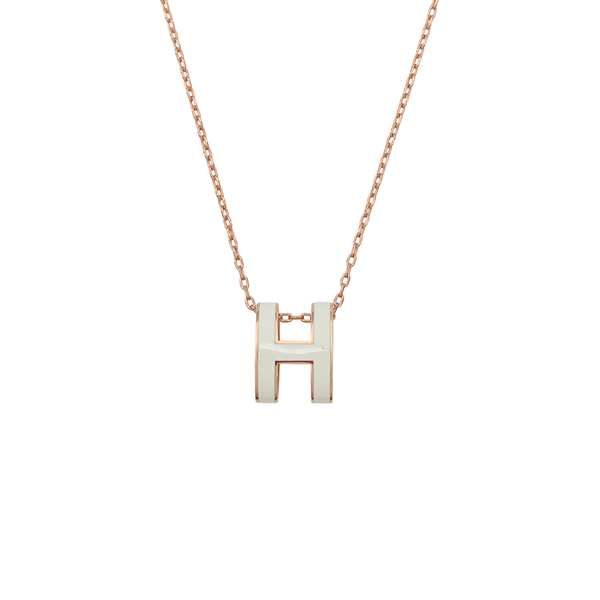Pop H Metal Rose Gold Necklace
