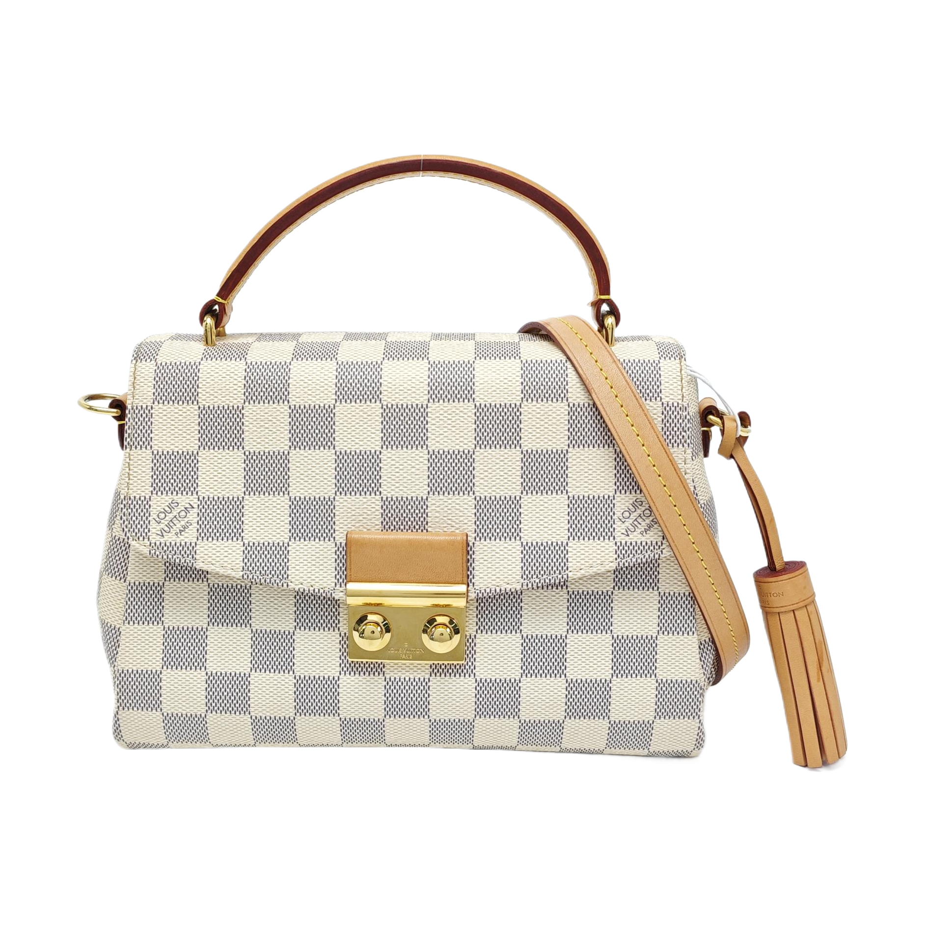 CROISETTE Damier Azur Coated Canvas White