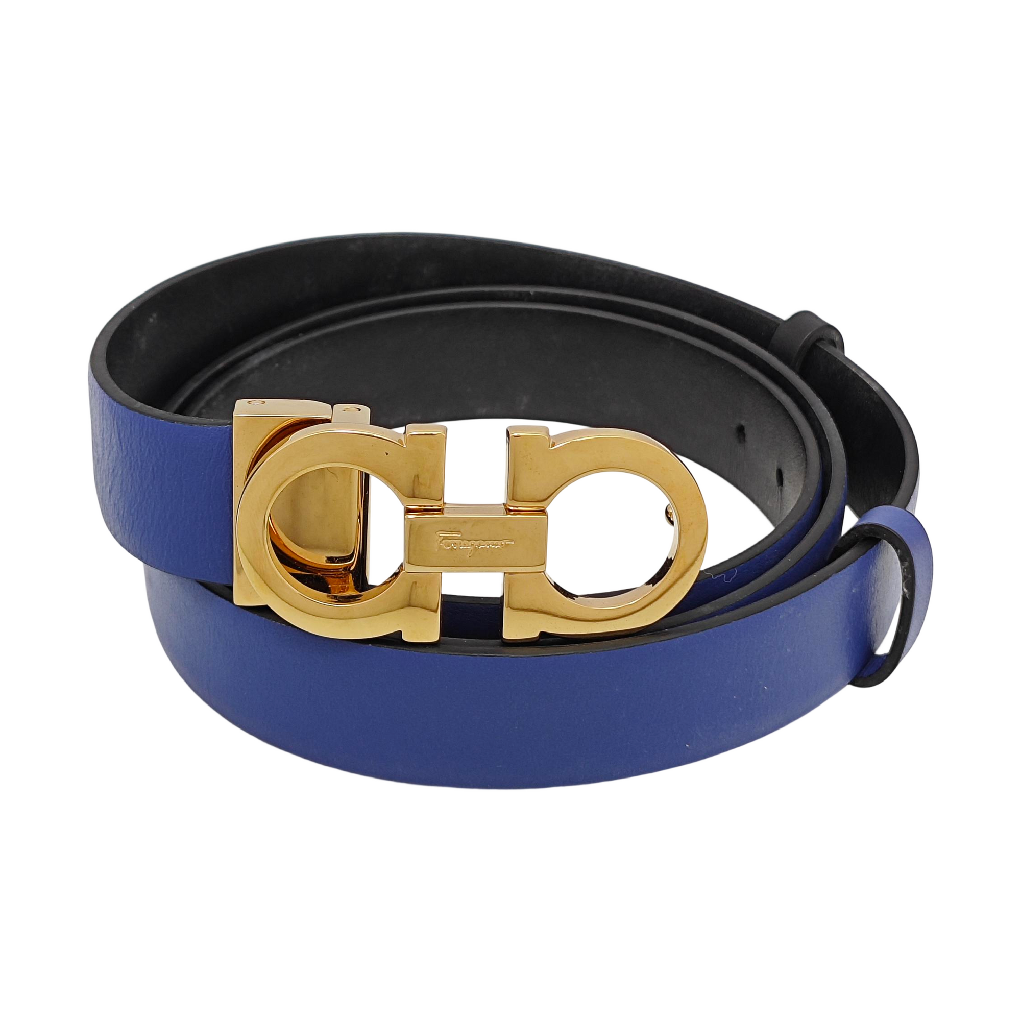 Leather Belt Blue