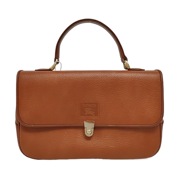 Calfskin Top Handle Bag Brown
