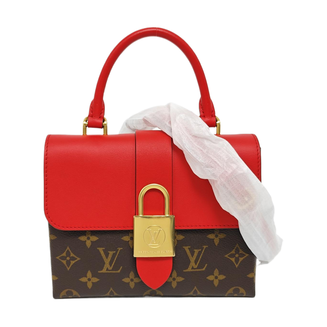 LOCKY BB Monogram Coated Canvas Red