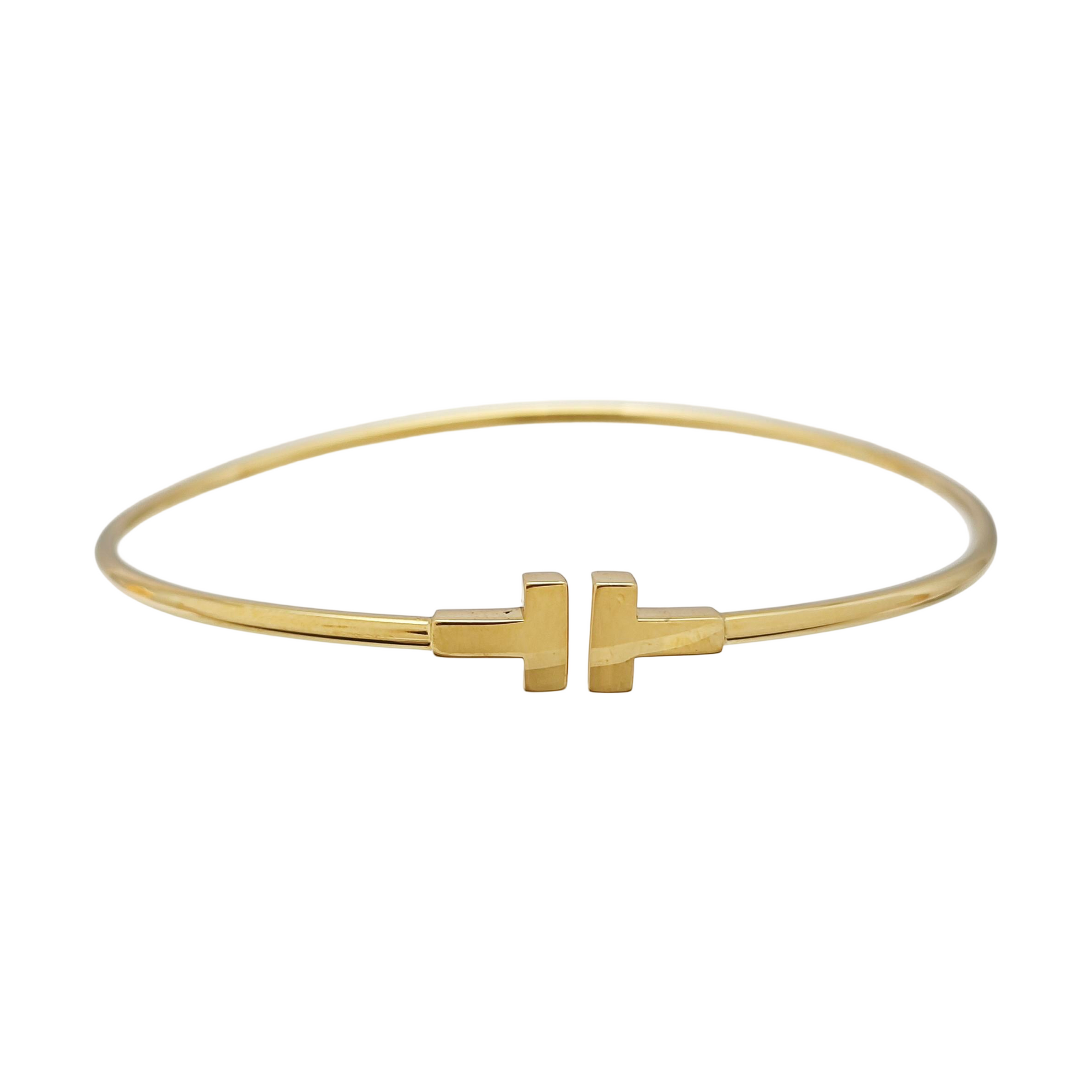 Tiffany T 18k Gold Bangle
