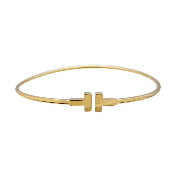 Tiffany T 18k Gold Bangle