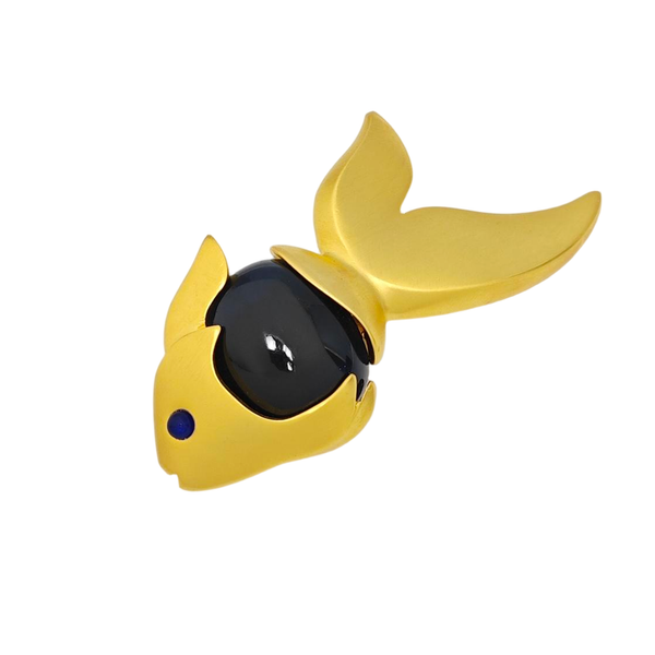 Metal Gold Brooch