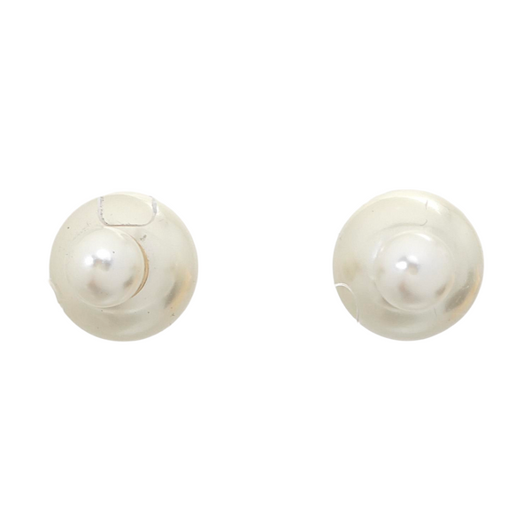Dior Tribales Metal White Stud Earrings