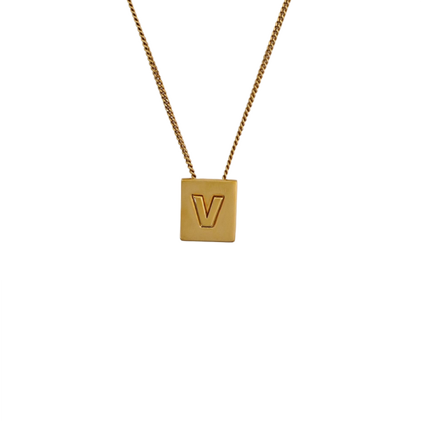 ALPHABET Brass Gold Necklace