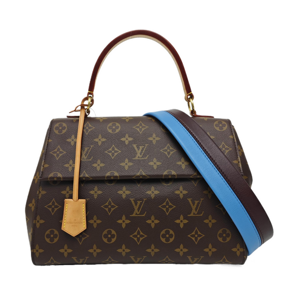CLUNY MM Monogram Coated Canvas Brown