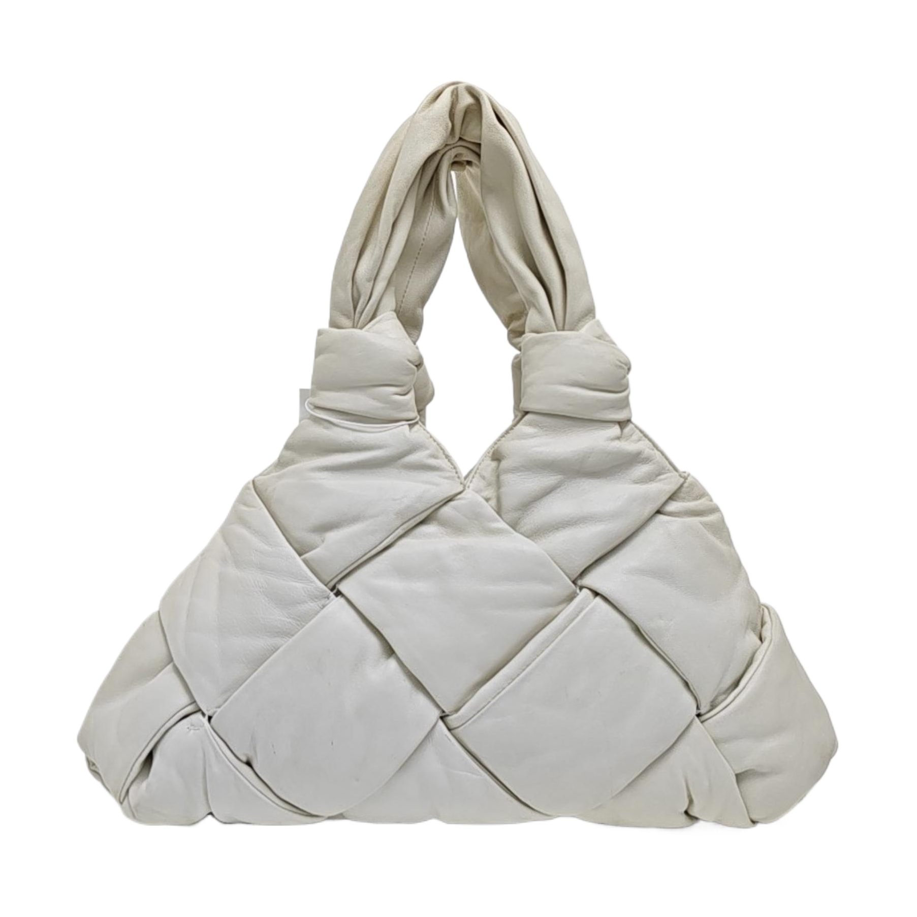 Lambskin Top Handle Bag White