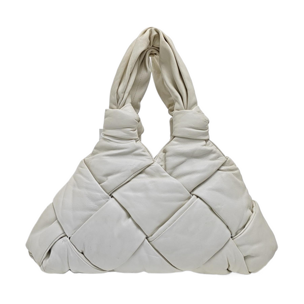 Lambskin Top Handle Bag White