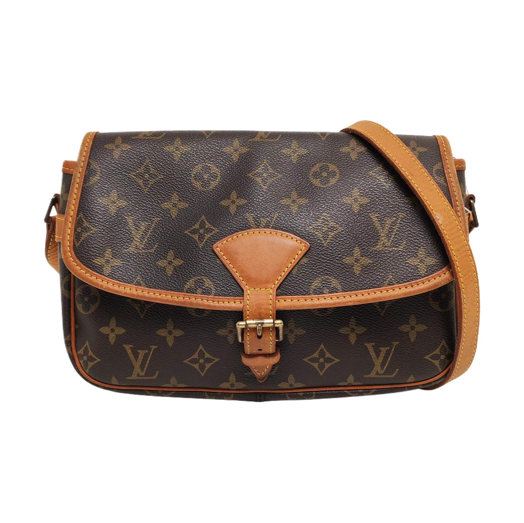 SOLOGNE PM Monogram Coated Canvas Brown