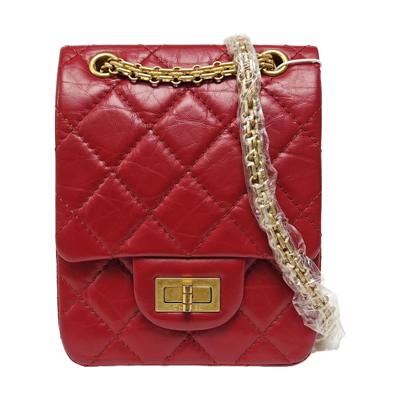 2.55 Quilted Vintage Calf Red