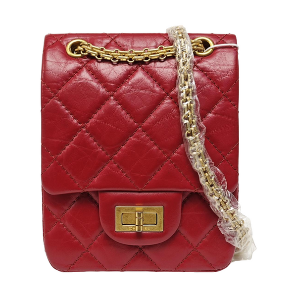 2.55 Quilted Vintage Calf Red