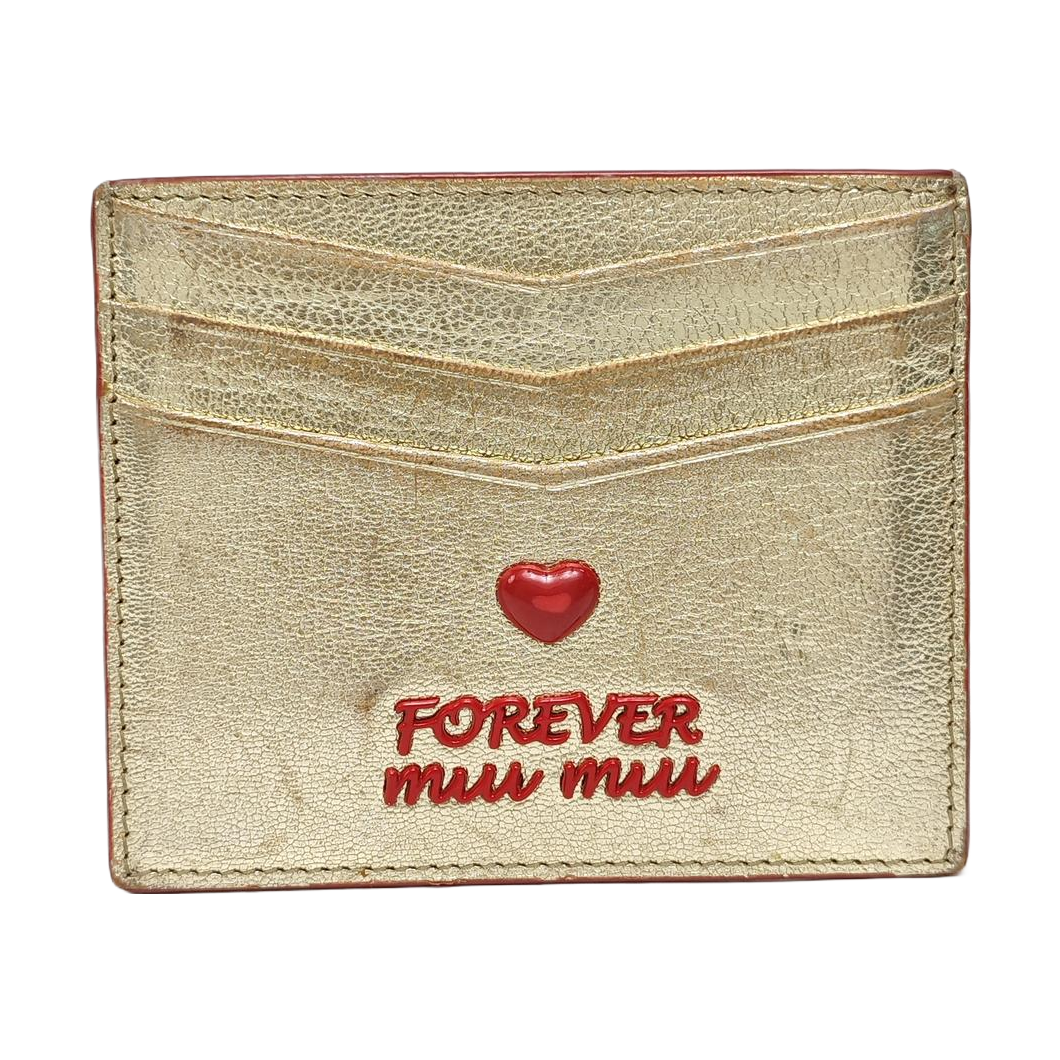 Love Lambskin Beige Card Holder