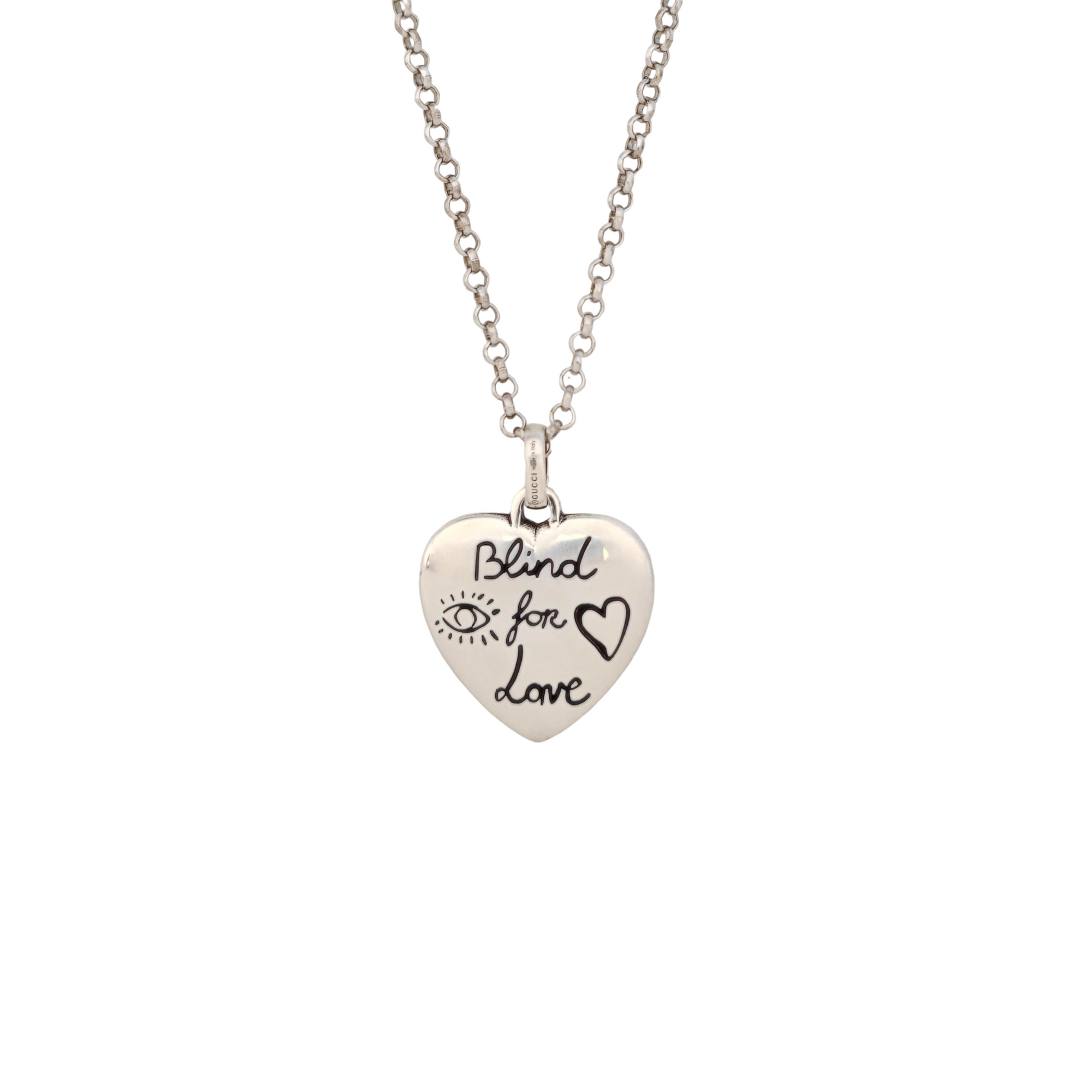 Blind For Love 925 Sterling Silver Necklace
