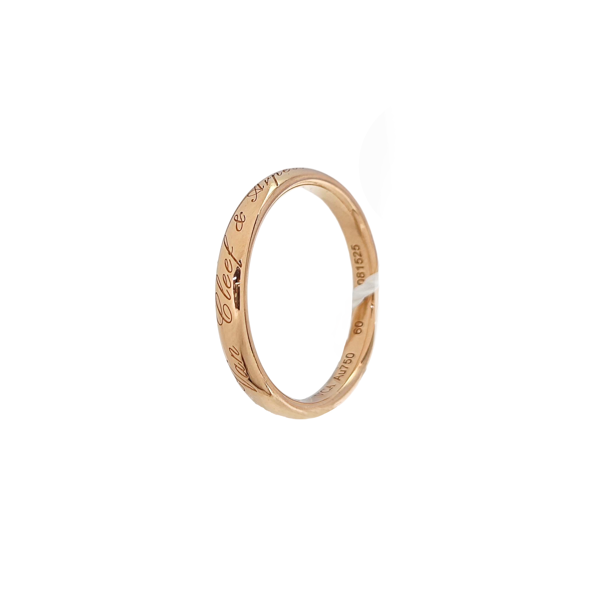 Tendrement Signature 18k Rose Gold Ring EU 60