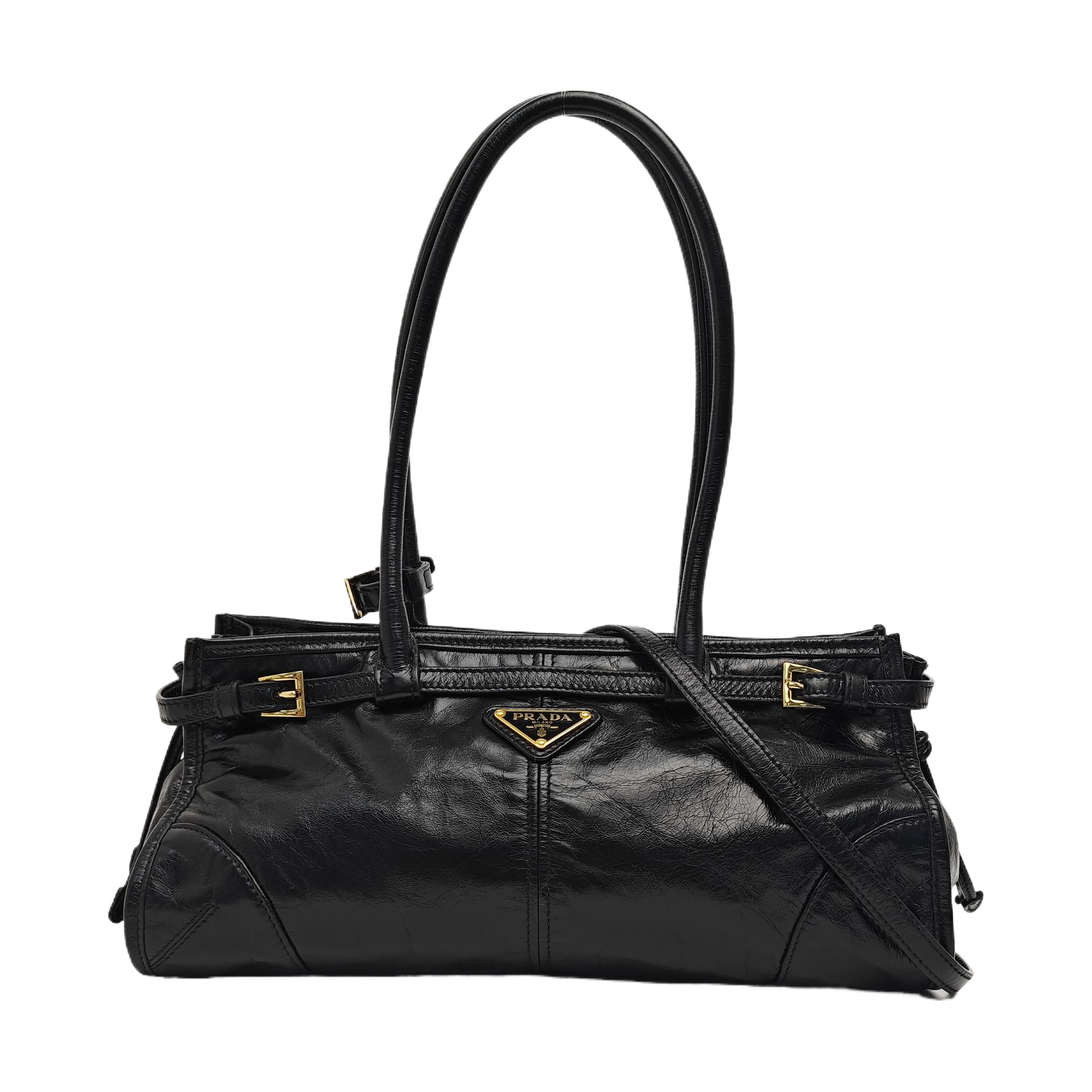 Bonnie Medium Patent Leather Black