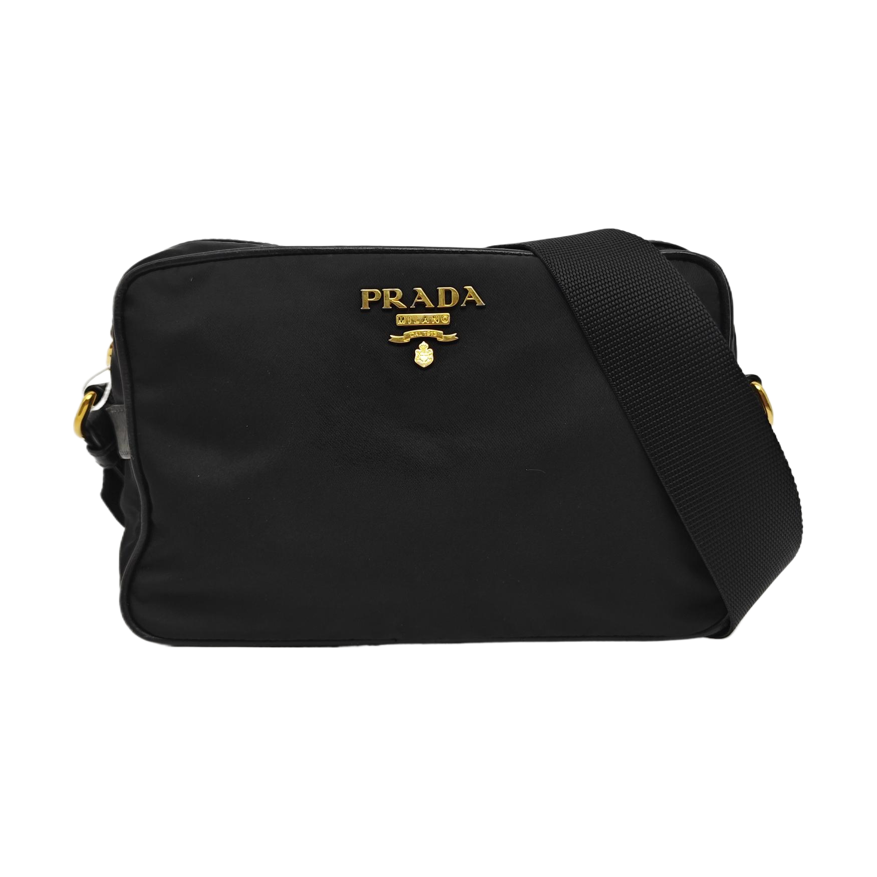 Nylon Shoulder Bag Black
