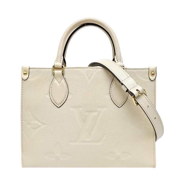 ONTHEGO PM Monogram Calfskin Beige