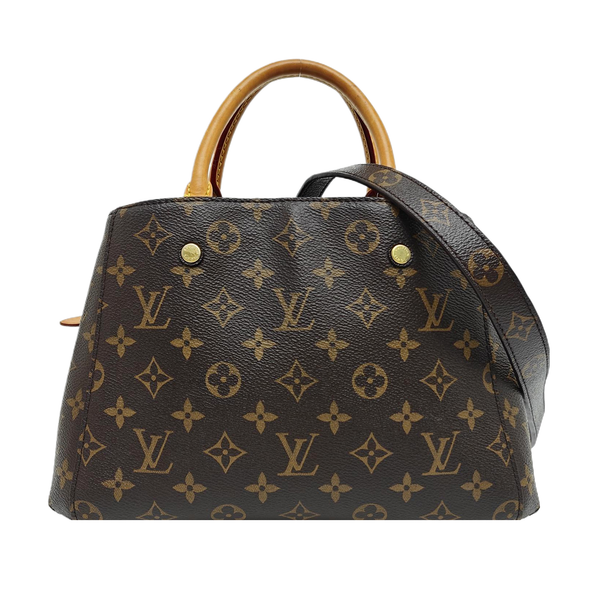 MONTAIGNE Monogram Coated Canvas Brown